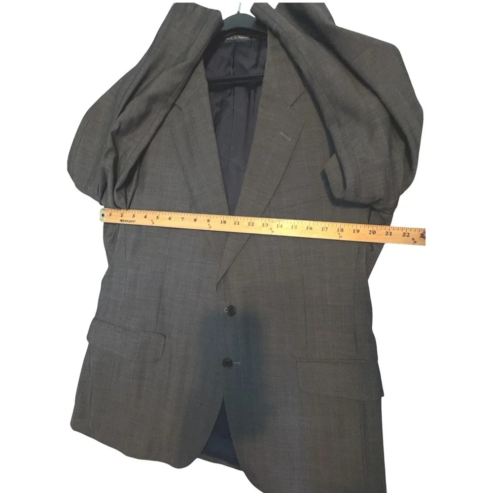 Austin Reed‎ Blazer Men Grey Glen Plaid Two Button Sport Coat England Unsized